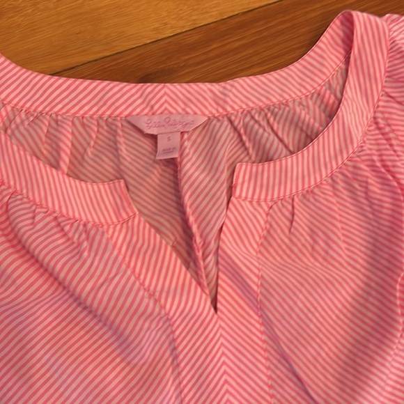 🌸 Lilly Pulitzer Moxy 100% Silk Shirt Small - Picture 2 of 8
